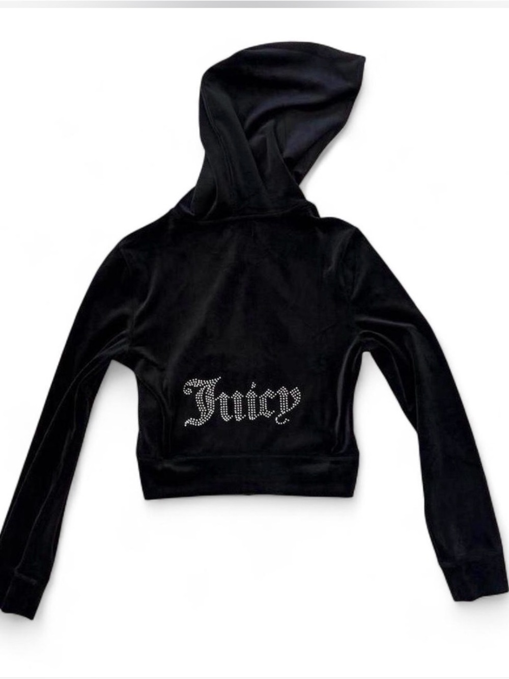 JUICY COUTURE Velvet Track Jacket Rhinestone Baddie Y2K McBling Small
